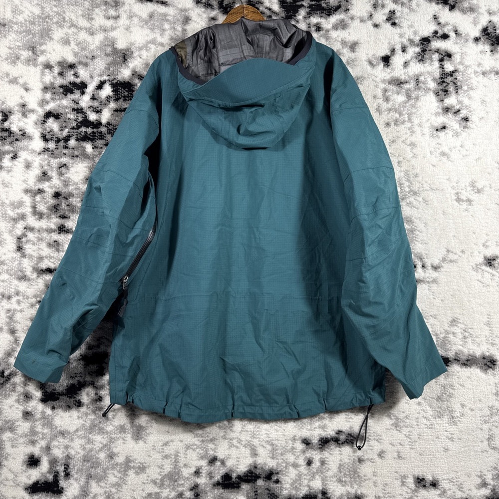LL Bean All Conditions Jacket Mens Large Blue Green Goretex Outdoors Full Zip - Picture 2 of 13